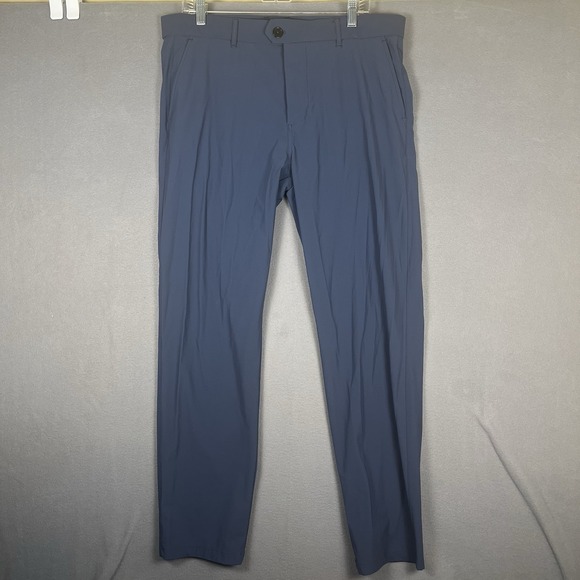 Greyson Montauk Trouser Blue Pants Golf Stretch Performance Mens 35x30